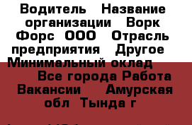 Водитель › Название организации ­ Ворк Форс, ООО › Отрасль предприятия ­ Другое › Минимальный оклад ­ 43 000 - Все города Работа » Вакансии   . Амурская обл.,Тында г.